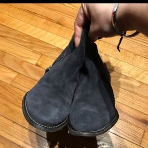 MidCalf Suede Stacks block heeled Zip pointed 9